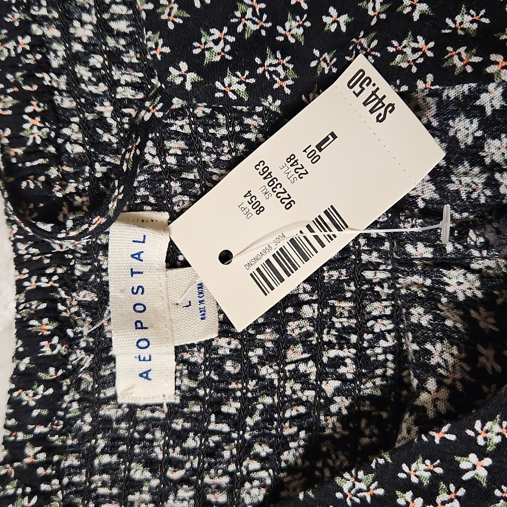 Aeropostale Black and White Floral Romper - Picture 3 of 12